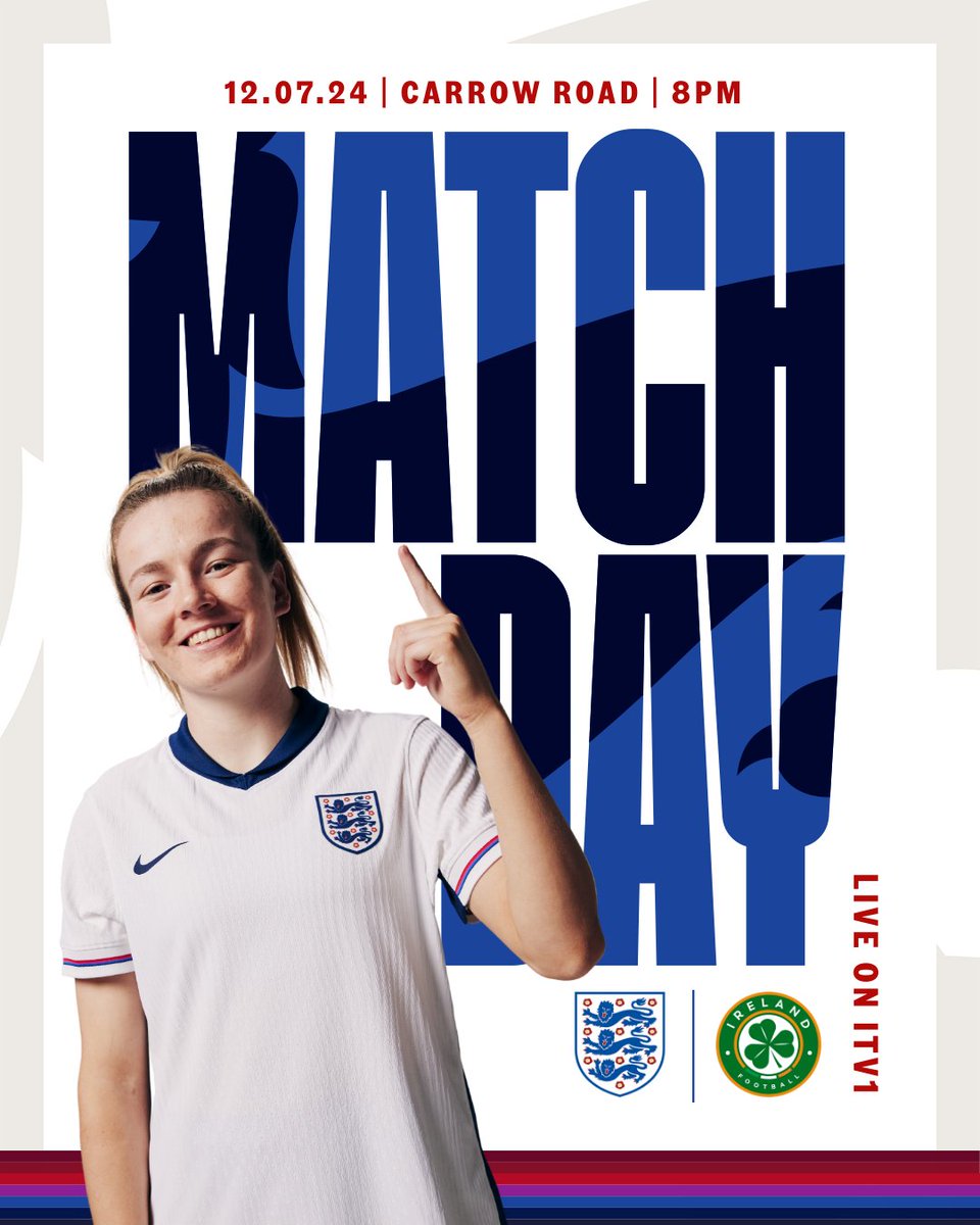MATCHDAY in Norwich! ✨

🆚 Republic of Ireland
📊#EURO2025 qualifier
🕗 8pm (UK)
📺 <a href="/ITV/">ITV</a>