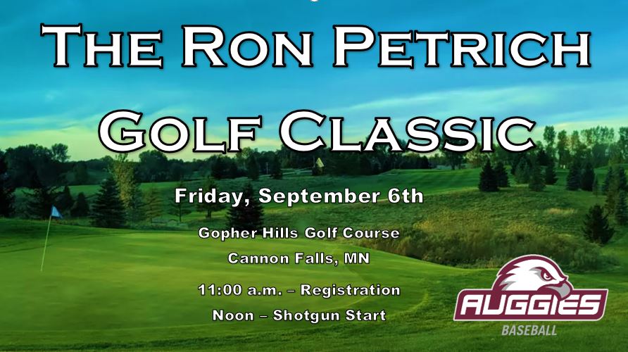 Excited to open golf registration and sponsorship opportunities for the 2024 Ron Petrich Golf Classic. 

We invite alumni, family, friends, and Augsburg Baseball supporters to sign up for a day of golf and camaraderie.

Click on the link to register: bit.ly/3Y1KzvR