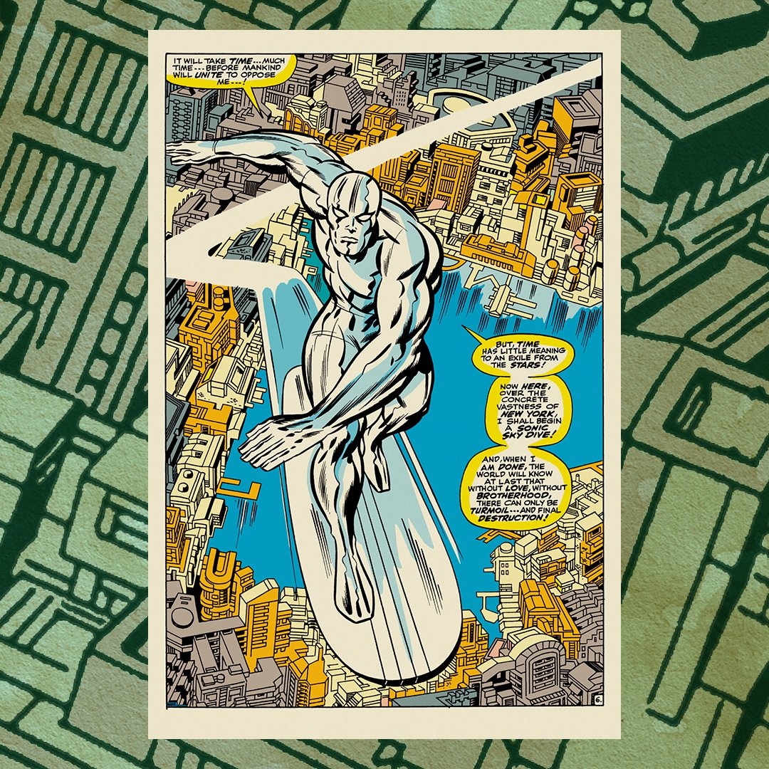 Jack Kirby Silver Surfer Poster Silver Surfer Comic Collage After jack-kirby-silver-surfer-poster-silver-surfer-comic-collage-after
