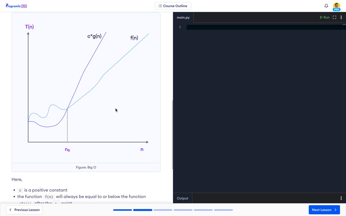 roshankc2000's tweet photo. #LSPPDay41

Today I started further more about Complexity Calculation as a basic part of DSA with Python. I studied  three asymptotic notations:
Big Oh notation (O)
Omega notation (Ω)
Theta notation (ፀ)

#60DaysOfLearning2024 #LearningWithLeapfrog https://t.co/cmqCXArLWh