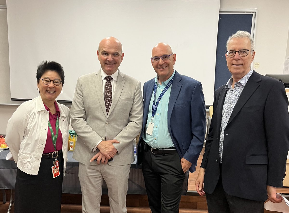 CIHR_ICR's tweet photo. Our SD @DrFeiFeiLiu was delighted to attend the @CIHR_IRSC @ihspr_isps_cihr Strengthening the Health Workforce Team Grants announcement! 🌟👏

Fantastic time meeting Minister Saks, Minister Boissonnault and @DrMKrzyzanowska, one of the PIs co-funded by ICR &amp; @cancerstratCA. https://t.co/XzOhV0ks6J