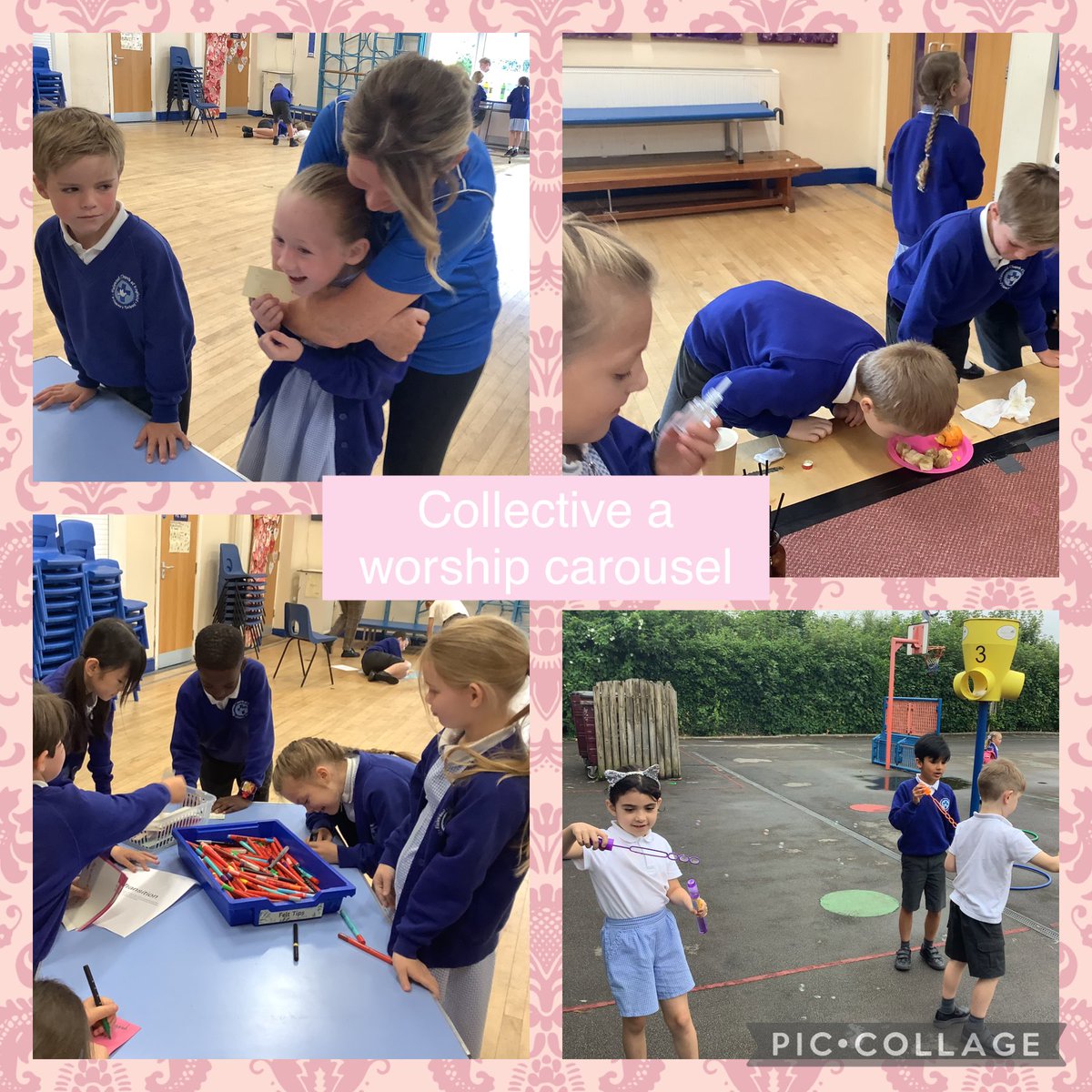 halewoodcofe's tweet photo. This morning, the children took part in a collective worship carousel. They made transition flags, explored scents linking to memories, shared bible verses, prayed for the world and blew worry bubbles. What a beautiful morning spent sharing in God’s Love. #christianethos https://t.co/IN2FAzjlSd