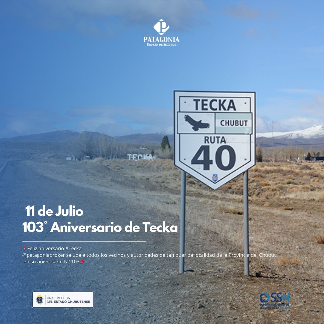 Patagonia Broker SA (@patagoniabroker) on Twitter photo 📷Feliz aniversario #Tecka
<a href="/patagoniabroker/">Patagonia Broker SA</a> saluda a todos los vecinos y autoridades de tan querida localidad de la Provincia del Chubut
en su aniversario N° 103📷 📷Feliz aniversario #Tecka
<a href="/patagoniabroker/">Patagonia Broker SA</a> saluda a todos los vecinos y autoridades de tan querida localidad de la Provincia del Chubut
en su aniversario N° 103📷