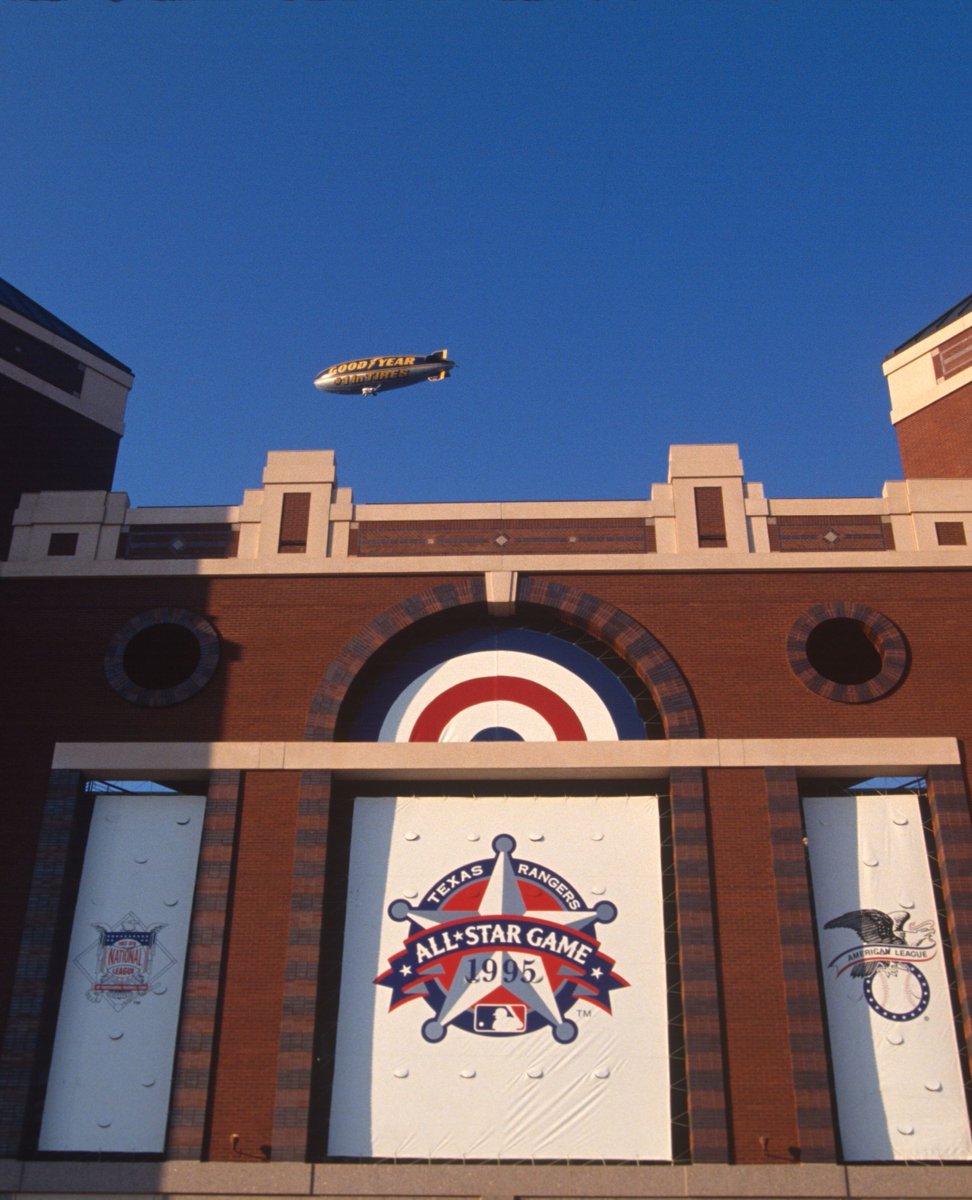 choctawstadium's tweet image. ON THIS DAY ⭐️

On this date in &apos;95, the MLB All-Star Game took place at The Ballpark in Arlington, better known now as Choctaw Stadium. During &apos;24 All-Star Week, fans can join us for All-Star Village at Choctaw Stadium.

🎟️: l8r.it/YrLU
@MLB | @Rangers | #AllStarGame