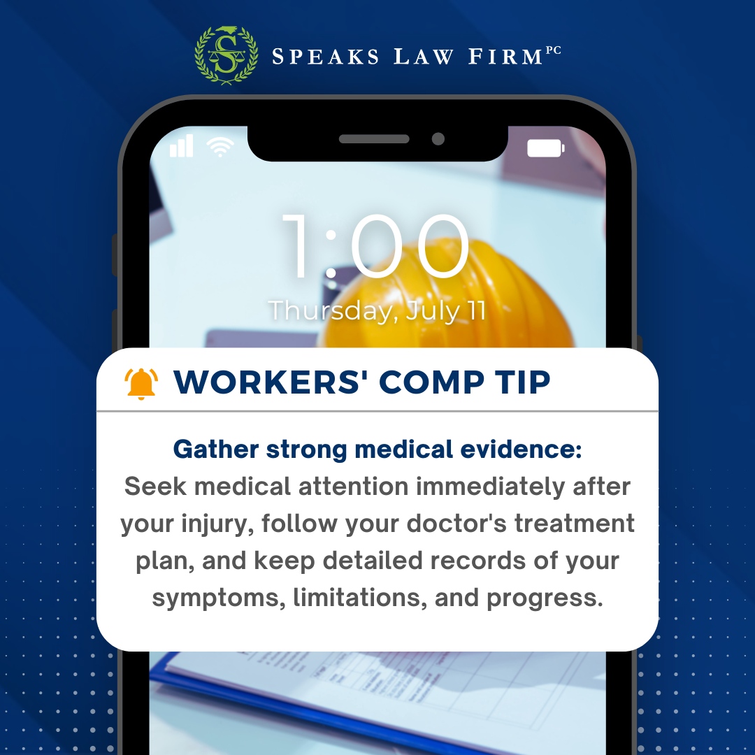 SpeaksLawFirm's tweet image. Here is an essential tip for a successful workers' compensation claim. Protect your rights!

📲 910-407-9644 💻 SpeaksLaw.com 

#WorkersCompensation #ClaimTips #KnowYourRights #workerscomp #personalinjury #workerscompensation #attorney #slipandfall #workinjury