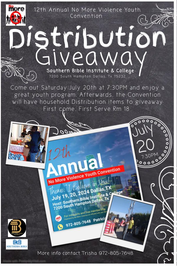 Giving more back to the community, first come, first served. You just have to be there...
