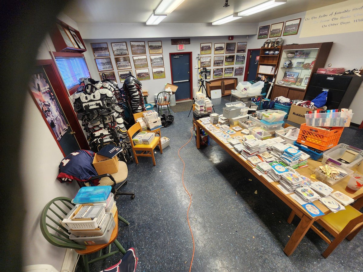 I am halfway done organizing the Lacey Football DVD Vault. I am the only one crazy enough to preserve EVERYTHING! Let's GOOOO!