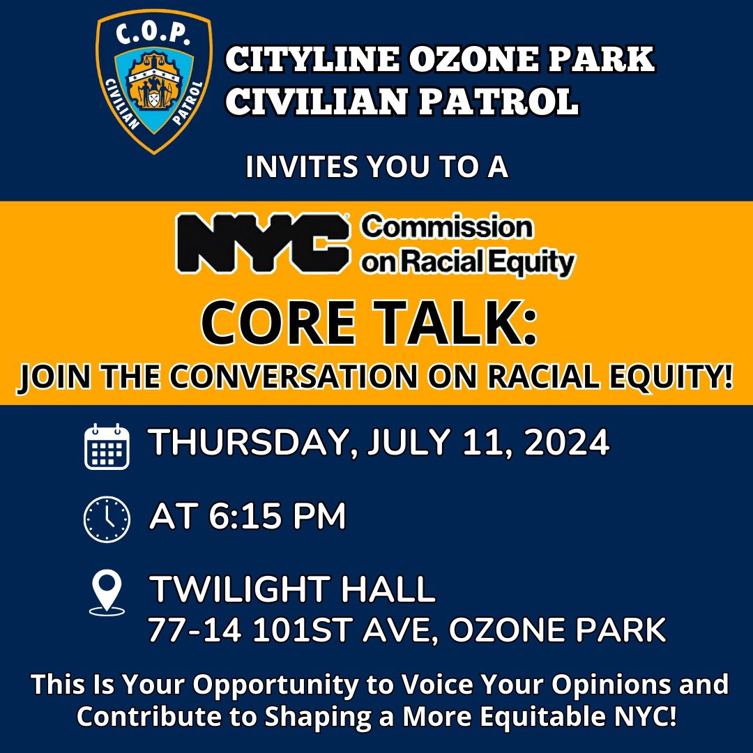 COPCP2020's tweet image. TONIGHT - Join us for #CORETalks to dive into the draft Community Equity Priorities and provide your feedback directly to the Commission. Your voice matters in shaping a more equitable future for our community. Join us and be part of the change!