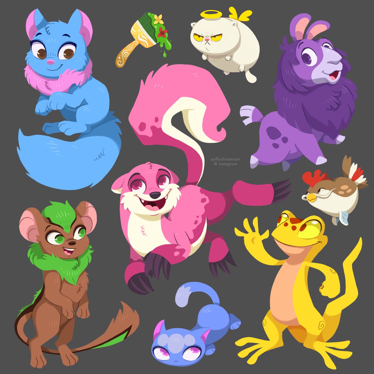 Nostalgic for <a href="/Neopets/">Neopets</a>, been playing again lately (but my og account had an Island Lutari 😭)! Here are a few of my fave critters