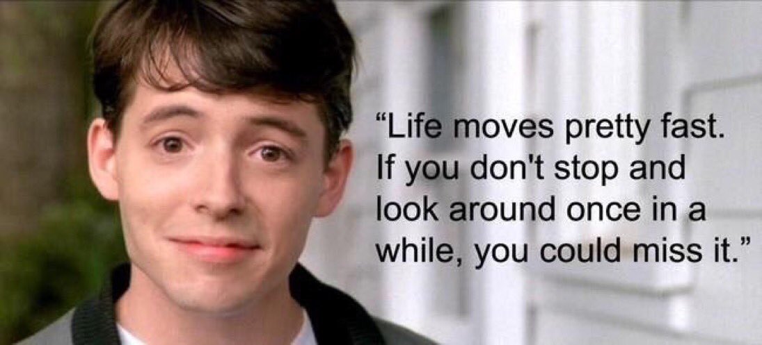 Sound_Advice's tweet photo. "Life moves pretty fast. If you don't stop and look around once and a while, you could miss it!" #ThrowbackThursday #voiceover #FeedYourRead https://t.co/J2ynDZGpu5