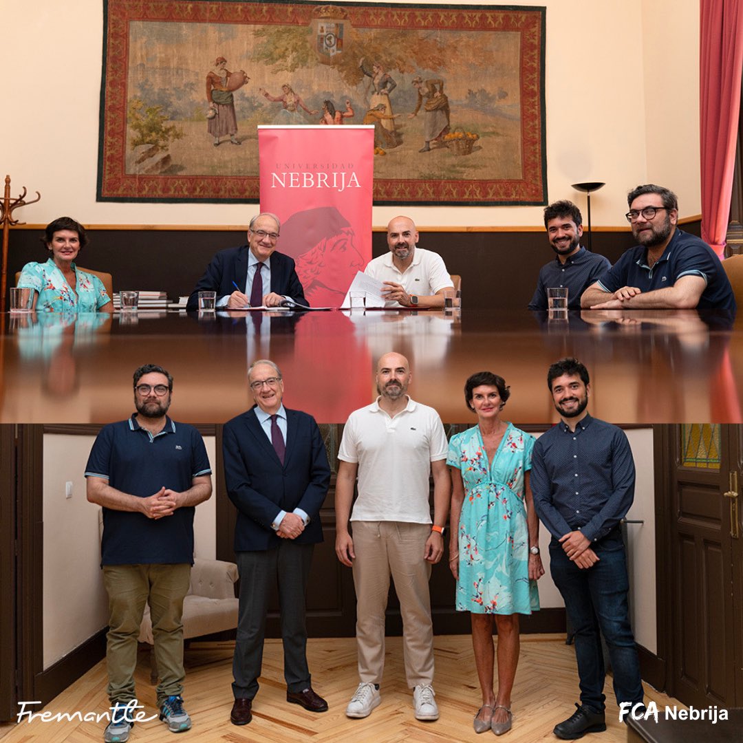 FcaNebrija's tweet photo. El futuro es el entretenimiento.
La productora @FremantleESP referente en el sector y @Nebrija firman acuerdo para el Máster en #Creación de #ProgramasDeEntretenimiento.
La compañía es responsable de títulos clave como #GOTTalent, #MartinezYHermanos o #FactorX entre otros. https://t.co/abyjsyjZ0L