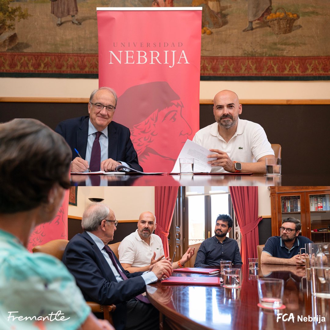 FcaNebrija's tweet photo. El futuro es el entretenimiento.
La productora @FremantleESP referente en el sector y @Nebrija firman acuerdo para el Máster en #Creación de #ProgramasDeEntretenimiento.
La compañía es responsable de títulos clave como #GOTTalent, #MartinezYHermanos o #FactorX entre otros. https://t.co/abyjsyjZ0L