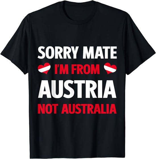 SirKazam's tweet photo. Often for ‘Baail Budhi’ people that visit #Austria & still call it Australia, such T-shirts are commonly available in many cities of Austria. #ModiInAustria https://t.co/J9dfRhDgYN