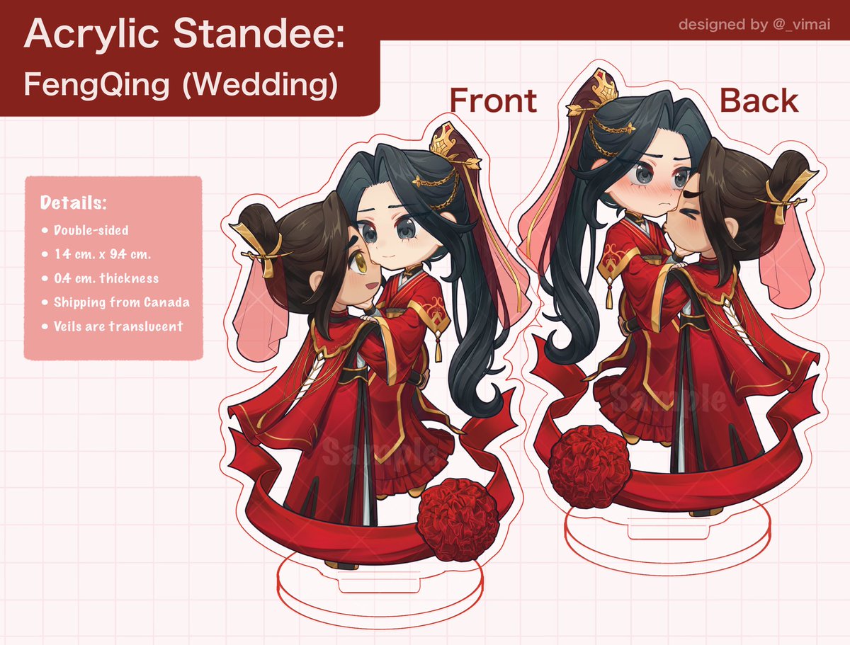 _vimai's tweet photo. [RTs/shares appreciated!❤️]

🏹 Interest check is now open for my P4P #FengQing wedding standee!🗡️

If interest is too low for POs, closed production will continue only for sign-ups on this form only. Read for more info!

Ends July 21 23:59 EST  #TGCF

🔗https://t.co/cfxek38unf🔗 https://t.co/JcC8T3jwZr