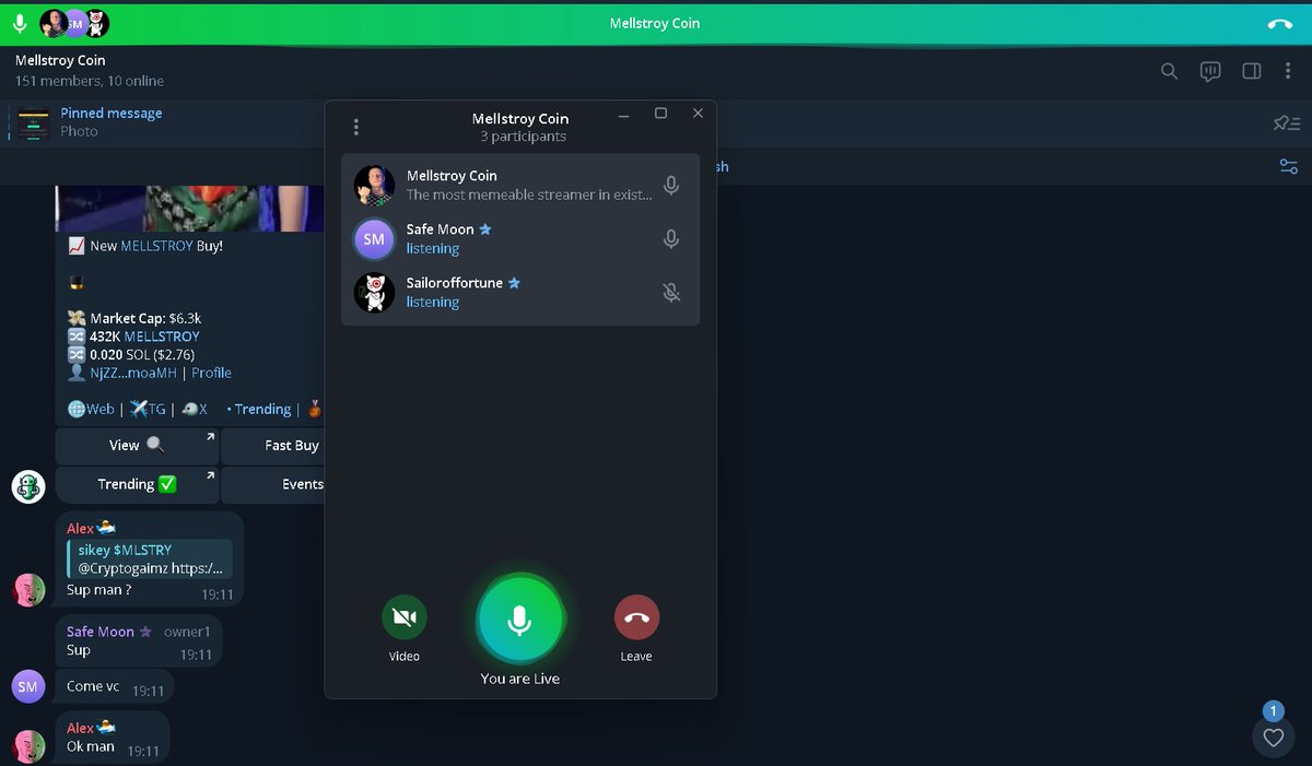 chemixskrix's tweet photo. JOIN VC TONIGHT WE MIGHT GO TO RAYDIUM.
DEX IS PREPAID.
https://t.co/f778VyPVxK
$MLSTRY #MELLSTROY #MLSTRY $MELLSTROY https://t.co/3QbahMe7Fc