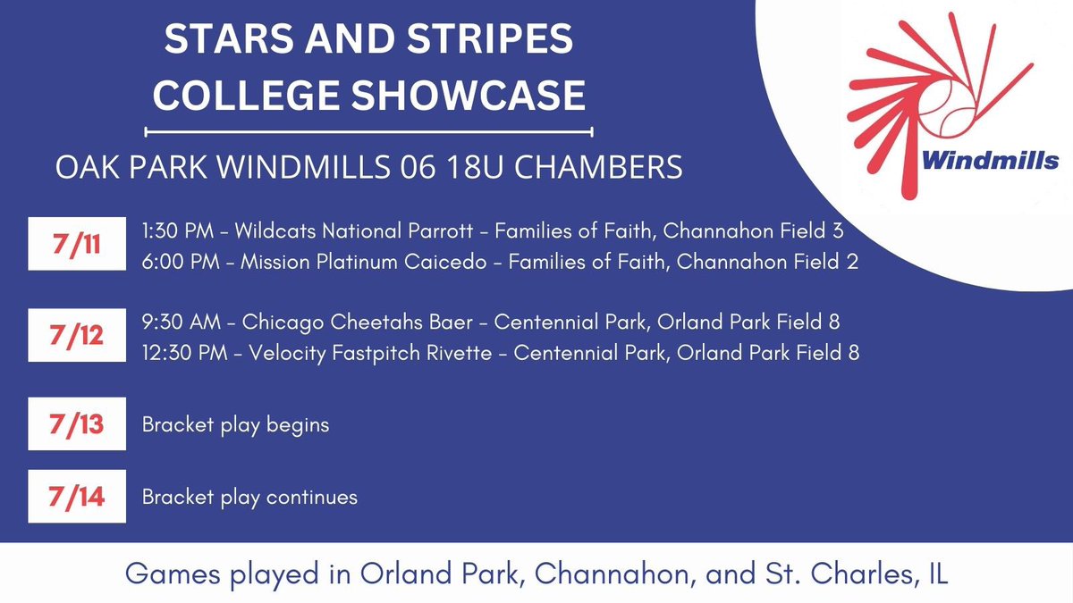 Excited to play in the Stars and Stripes showcase!