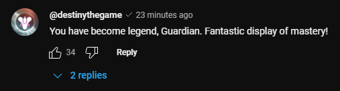 THREEPEDWOOD's tweet photo. NO WAY BUNGIE ACTUALLY RECOGNISED IT https://t.co/yiXNNWVnSV