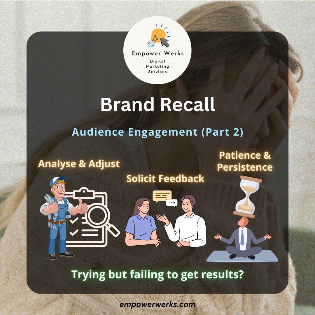 EmpowerWerks's tweet image. 📣 The Importance of Audience Engagement: Why Brands Can&apos;t Afford to Overlook It (Part 2) 📣

Meaningful engagements with your audience lead to increased loyalty and brand recall. Analyse, adjust, monitor and wait. Remember, efforts take time to materialise.
#B2CTips #Branding