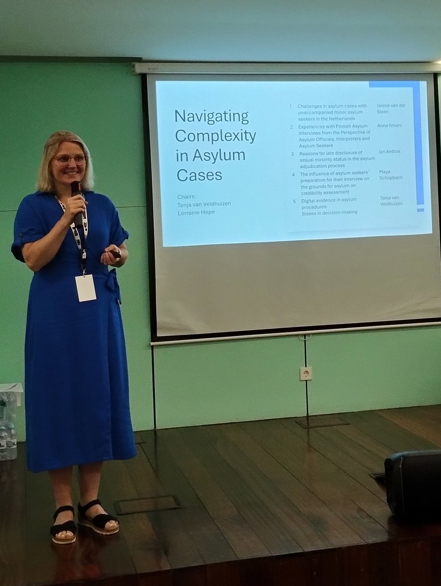 Tanja van Veldhuizen and <a href="/lorraine_hope/">Lorraine Hope</a> organized a fantastic #EAPL2024 symposium covering an exciting new area with many open questions regarding culture, interviewing, interpreters and assessment in asylum cases <a href="/PsychAID/">Psych-AID</a>