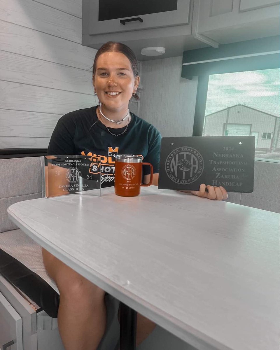 Sophomore Maddie Fischer is continuing to compete this summer and brought home some hardware from the Nebraska State ATA shoot!

🥇Preliminary Handicap Short Yardage 
🥇Zaruba Singles Class B
🥇Zaruba Handicap Short Yardage 
🥈HOA B Class
🥉HAA B Class

Keep it up Maddie!