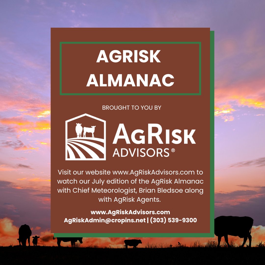 AgRiskAdvisors's tweet photo. Visit our website https://t.co/MJIHvm9OT9 to watch our June edition of the AgRisk Almanac with Chief Meteorologist, Brian Bledsoe along with AgRisk Agents.
#AgRisk #FarmLife #RanchLife #Insurance #Agriculture https://t.co/3Mb8tOn0mX