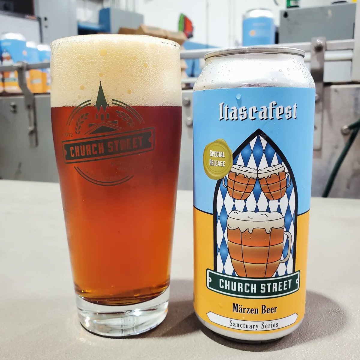 ChurchStBrew's tweet photo. 🎉🍺 **Itascafest Märzen Release!** 🍺🎉

Just in time for ITASCA'S FEST, we present our favorite seasonal #RighteouslyGoodBeer : Itascafest Märzen! This amber-colored lager is a celebration in a glass, featuring a rich malt flavor and a clean, satisfying finish. https://t.co/E0V3moesoI