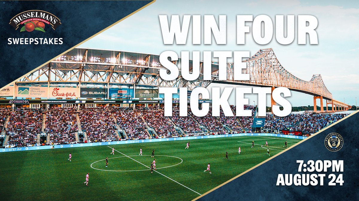 Ticket giveaway 🎟️

Enter to win ➡️ philaunion.co/mmswps

#DOOP | <a href="/Musselmansapple/">Musselman's</a>