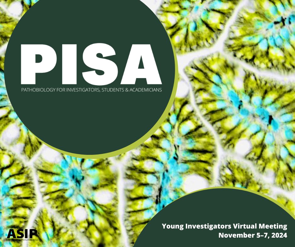 Attention Trainees: PISA is back for 2024—save the date for November 5–7! 🔬

#pathobiology #careerdevelopment #virtualmeeting