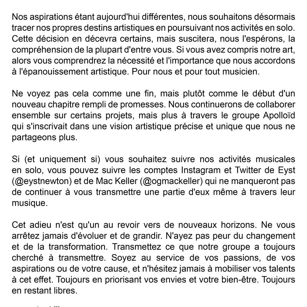 Apoll0id's tweet photo. Lettre à tous nos auditeurs auditrices. https://t.co/l2RgBBW0Gq