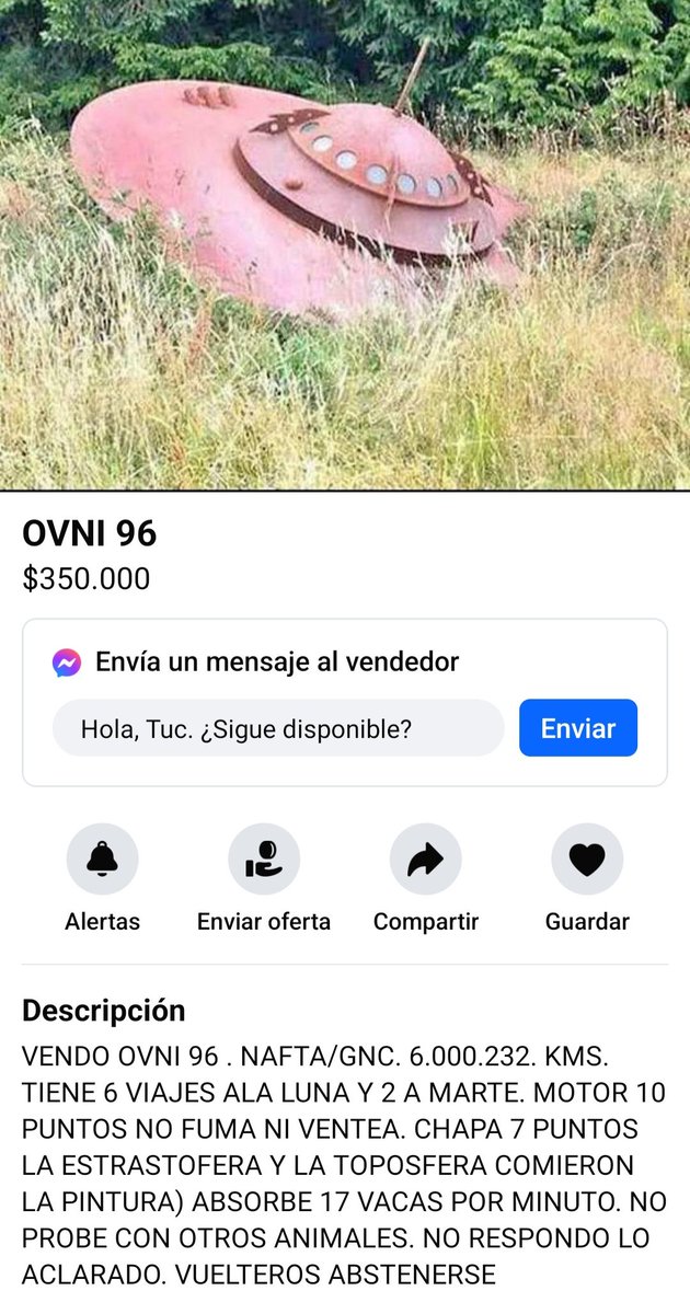 Daniel_doit's tweet photo. La crisis pegando duro en el norte. No se salva nadie. 

Ni ET.

(ni aquel).

#OVNI #ExpedientesX #XFiles #Tucumán #ET #Extraterrestre #PlatoVolador #NorteDeArgentina https://t.co/4m61Hy8dkZ
