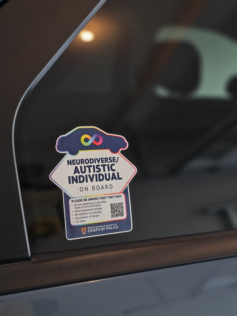 VPDDiversity's tweet photo. #VPD is excited to participate in the new #DecalProject initiated by the @BCPoliceChiefs. Placing these decals on a home or car will alert first responders that they may encounter an individual with autism or neurodiversity. Visit VPD or any CPC to pick one up! https://t.co/EsK5txrDuD