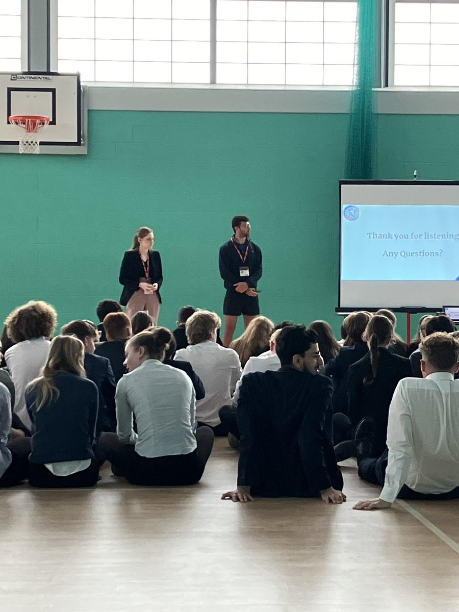 Borlase6th's tweet photo. Thank you so much to old Borlasians Charlotte and Ben who came back today to talk to Year 12 about their experiences of starting at the universities of Nottingham and Bath. Great advice and lovely to see them! @Borlase @uniofnottingham @UniofBath https://t.co/ZtrShyBvoQ