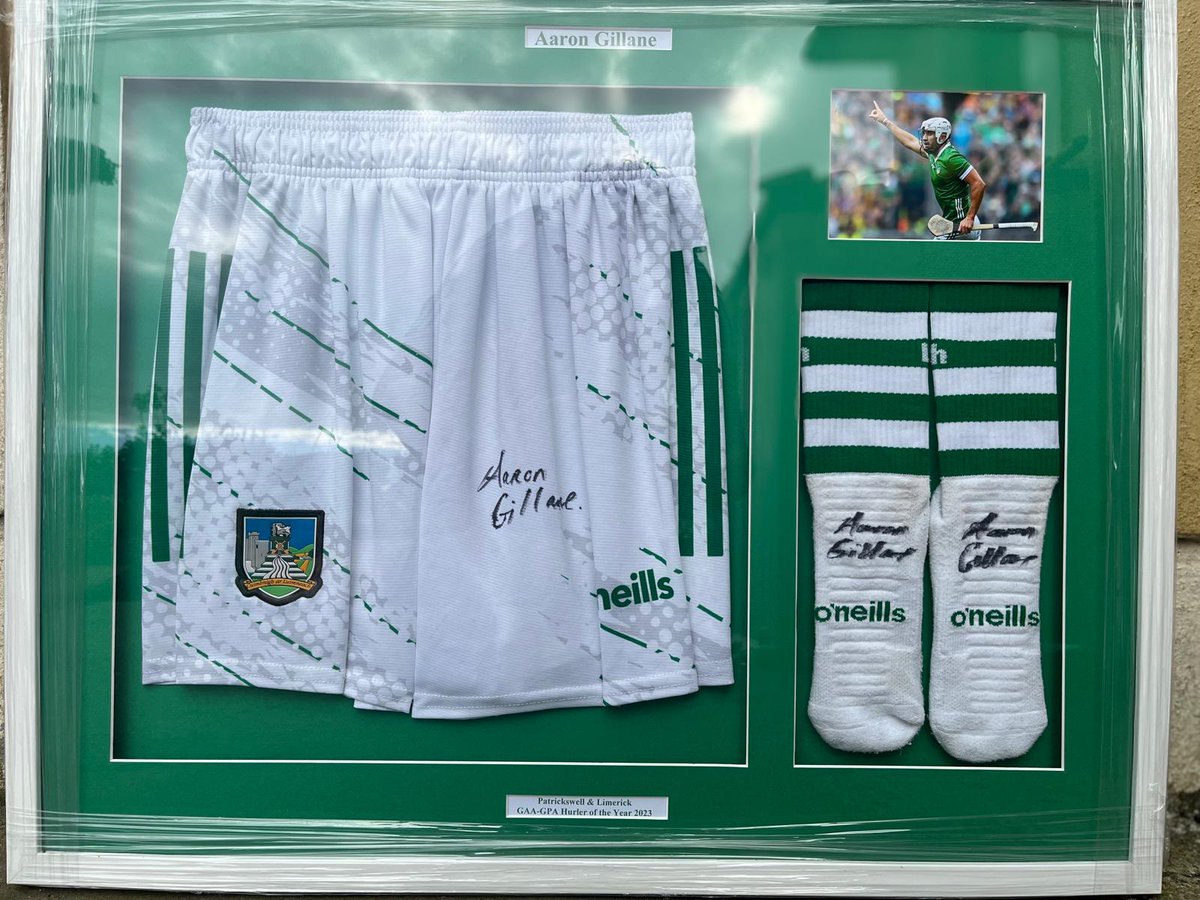 🇳🇬 Knockaderry GAA 🇳🇬 (@knockaderrygaa) on Twitter photo Be in with a chance of winning 2023 Hurler of the year, Aaron Gillane's, Limerick togs and shorts, signed & framed, a unique prize & a must have for any hurling follower!
🌟 1 entry, €10
knockaderrygaa.clubzap.com/products/20092…
🌟 3 entries, €20
knockaderrygaa.clubzap.com/products/20093…
Plz RT <a href="/LimerickCLG/">Limerick GAA</a> Be in with a chance of winning 2023 Hurler of the year, Aaron Gillane's, Limerick togs and shorts, signed & framed, a unique prize & a must have for any hurling follower!
🌟 1 entry, €10
knockaderrygaa.clubzap.com/products/20092…
🌟 3 entries, €20
knockaderrygaa.clubzap.com/products/20093…
Plz RT <a href="/LimerickCLG/">Limerick GAA</a>