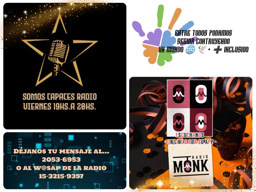 Somoscapacesra1's tweet photo. Viernes12Jul24 19hs 7pm. 💙🌞🤍 
Escuchanos @somosradiomonk 
Nos acompañan ' @Inmulaorg 
Sumate 🌟 c1capaz ➕ ..' https://t.co/m1oimdsF0Y