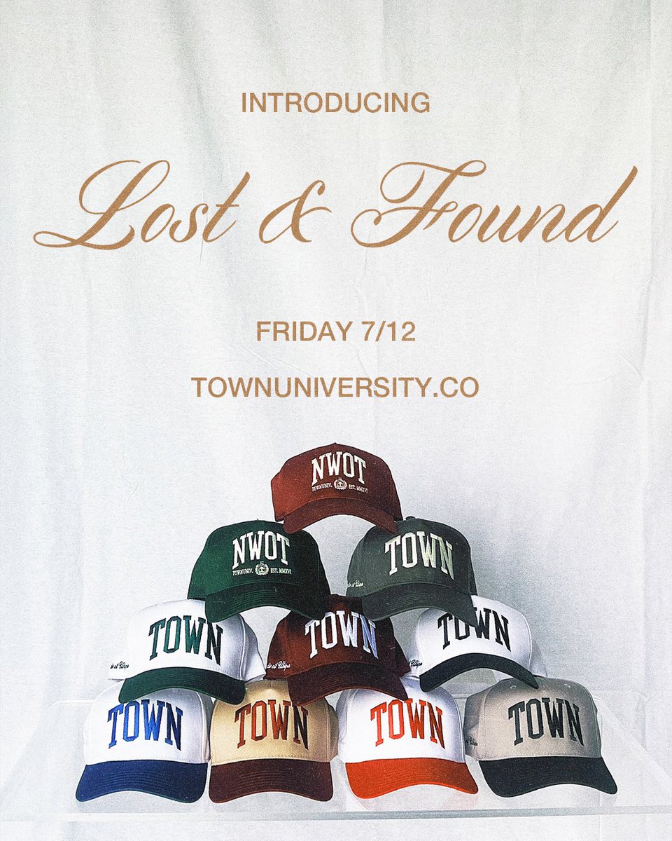 townapparelco's tweet photo. Lost &amp; Found 📦 - A Creative Exercise
Drops Online Tomorrow

Available Exclusively At 
https://t.co/3q4D7BrD5Q 🏛 https://t.co/sS6lYodOt3