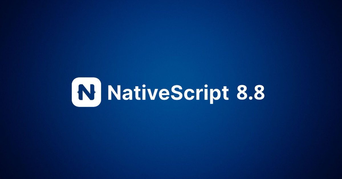 openjsf's tweet image. Hello NativeScript 8.8 👋

This release introduces CSS Media Query support, continues with WinterCG compliance, SF Symbol usage with effects, Kotlin 2 + Gradle 8, platform type deprecation + version annotations and more.

Details here: hubs.la/Q02GffDr0