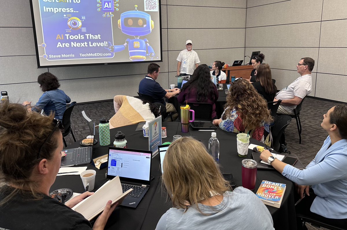 merc_morris's tweet photo. Who wouldn’t want these collectibles coasters?! Thanks to all of the teachers who packed the room for #AITools that are next level! https://t.co/9js0JjM2Nu #LITEConference @IACUE @SBCSS_EdTech @RCOE @JBoucher_Edu https://t.co/VgqHnLxHbG