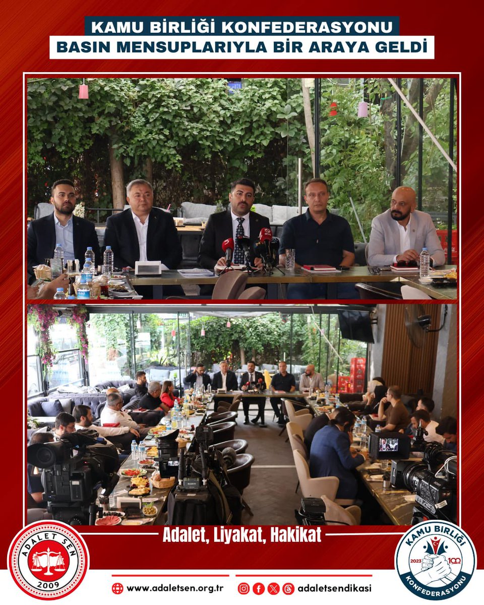 niyaz_dulger's tweet photo. Kamu çalışanlarının sorunlarını dile getirmek ve çözüm yolları aramak amacıyla konfederasyonumuz, ulusal ve yerel basında kanal sahipleri ve gazetecilerle bir araya gelmiştir. Bu önemli buluşmada, kamu çalışanlarının karşılaştığı zorluklar ve çözüm önerilerimiz detaylı bir şekilde paylaşılmıştır.

Ayrıca, tek başına OYAK önünde eylem yapan emekli astsubayın yanına giderek kendisine destek verilmiştir. Bu önemli adım, konfederasyonumuzun emekli askerlerin ve tüm kamu çalışanlarının haklarını savunma konusundaki kararlılığını bir kez daha göstermektedir.

Konfederasyonumuz, kamu çalışanlarının haklarını savunma ve sorunlarını çözme yolundaki kararlı duruşunu sürdürecek, bu süreçte medyanın da desteğiyle toplumsal farkındalığın artmasına katkı sağlayacaktır. Basın mensuplarına bu zorlu görevlerinde başarılar diler, işbirliğimizin devamını temenni ederiz. @kamubirligikonf