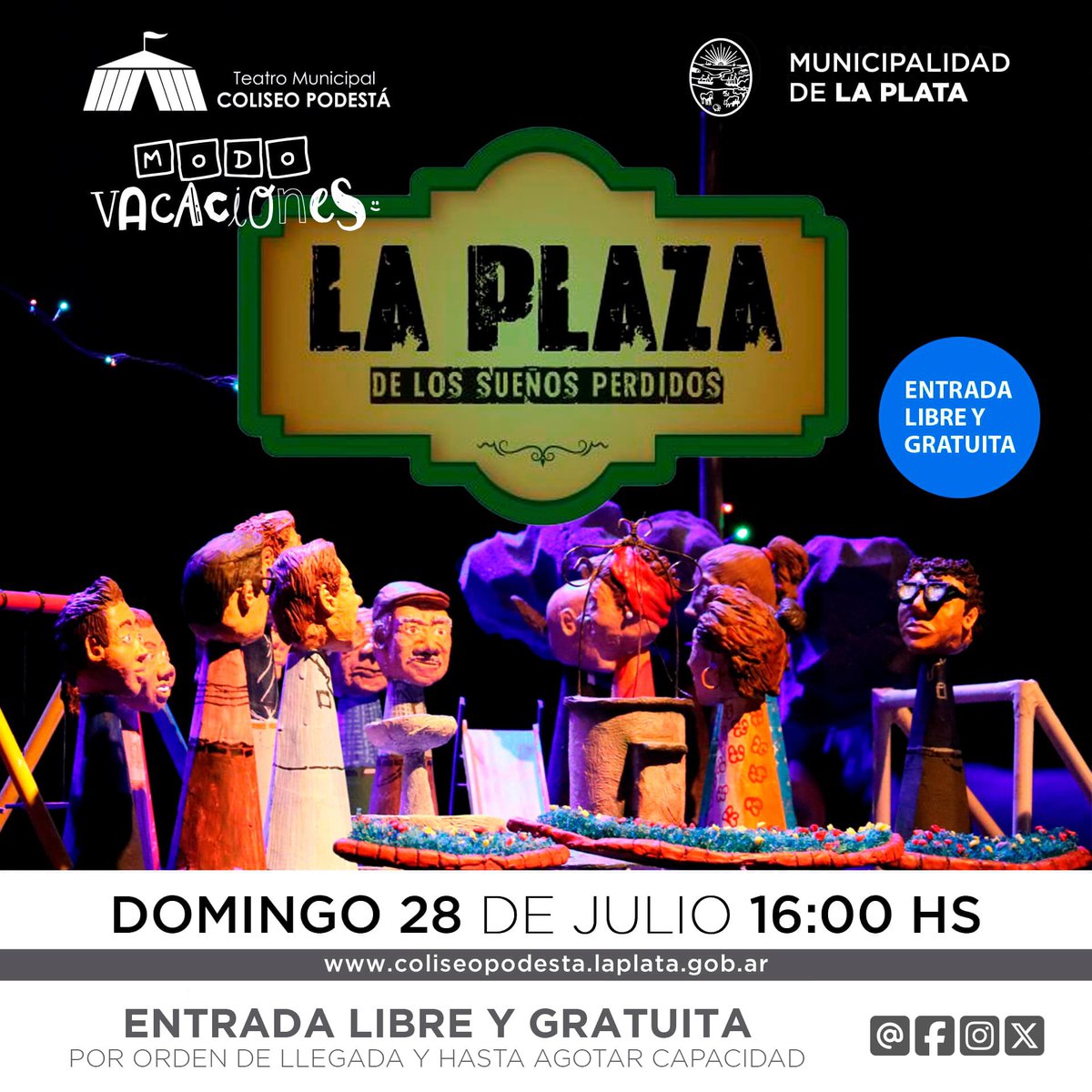 tcoliseopodesta's tweet image. ❄️ #ModoVacaciones en el #ColiseoPodestá: obras teatrales gratuitas y presentación de un coro de niños

 👉🏼Los tres espectáculos con #ENTRADAgratuita para toda la familia e ingreso por orden de llegada hasta colmar la capacidad de la sala.