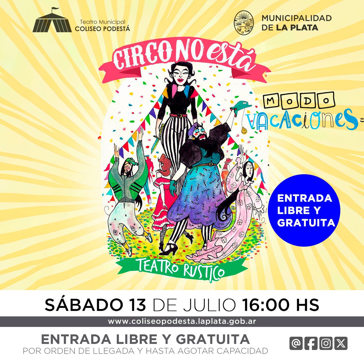 tcoliseopodesta's tweet image. ❄️ #ModoVacaciones en el #ColiseoPodestá: obras teatrales gratuitas y presentación de un coro de niños

 👉🏼Los tres espectáculos con #ENTRADAgratuita para toda la familia e ingreso por orden de llegada hasta colmar la capacidad de la sala.
