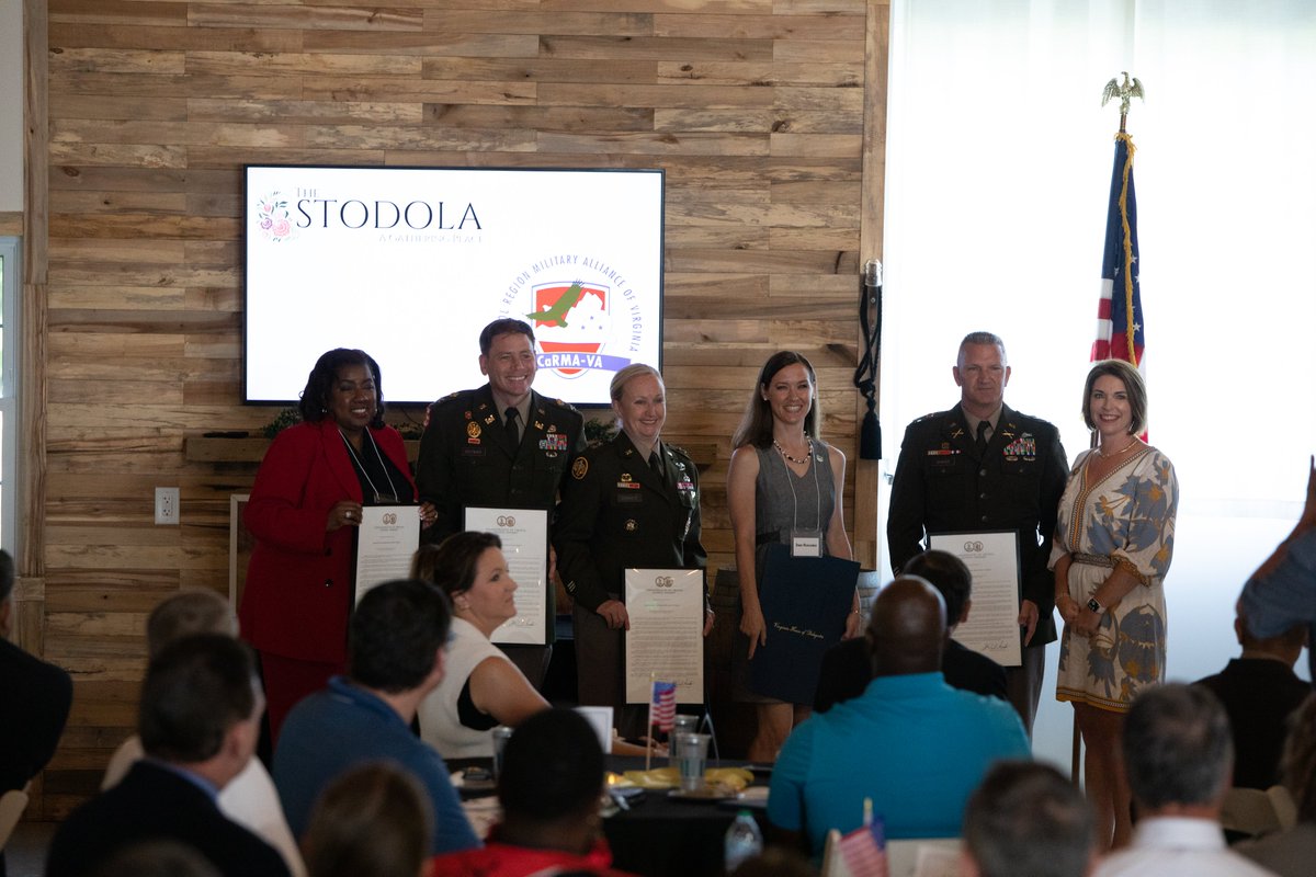 SCoE_CASCOM's tweet image. Today Maj. Gen. Michelle K. Donahue, #CASCOM commanding general, spoke at the Inaugural Business Meeting of the Capitol Region Military Alliance of Virginia (CaRMA-VA).

#CaRMAVA #SupportStartsHere #BeAllYouCanBe