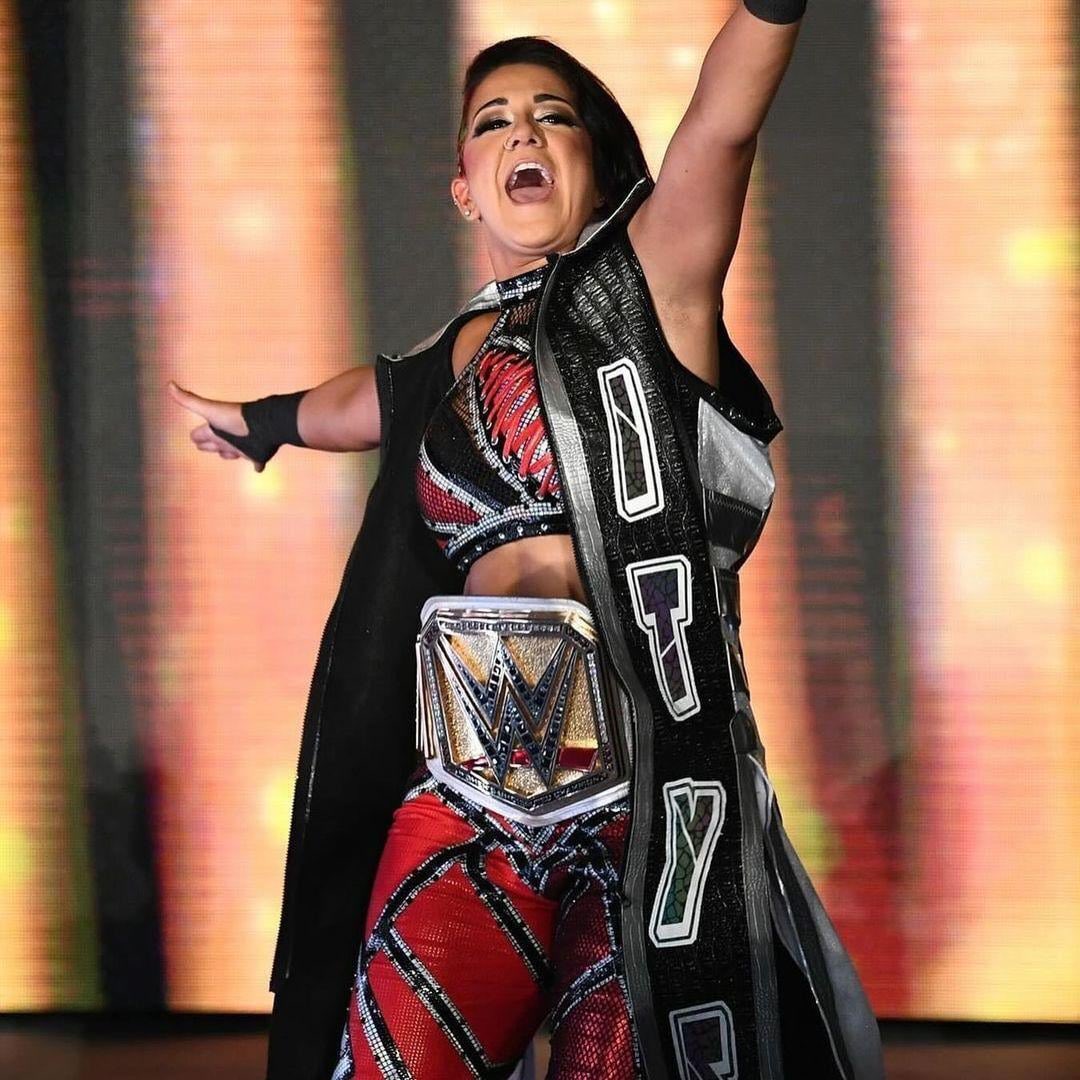 WrestlePurists's tweet photo. “I think the stuff they’re doing with Liv, Rhea & Dom right now is such good stuff that I wish we could do more of in the Women’s Division where its not always based on a Championship. 

More personal stories and show different sides of the girls. I think the more we can show the women interact with each other or with the guys and show different sides of us, I think can show the range that we all have.

It doesn’t always have to be wrestling, it doesn’t always have to be match time, it doesn’t always have to be number of matches. I think the more they can just show who we are and show our characters and embrace that a little bit more, it would be helpful.”

- Bayley
(What Do You Wanna Talk About)