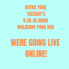 Every Tuesday 9.30 - 10.30 am at The Hub we have Hatha Yoga with Sheralie!

She is now also offering her Tuesday class online to fit your schedule!!

Sign up today at

sheralie@vitalityyoga.co.uk