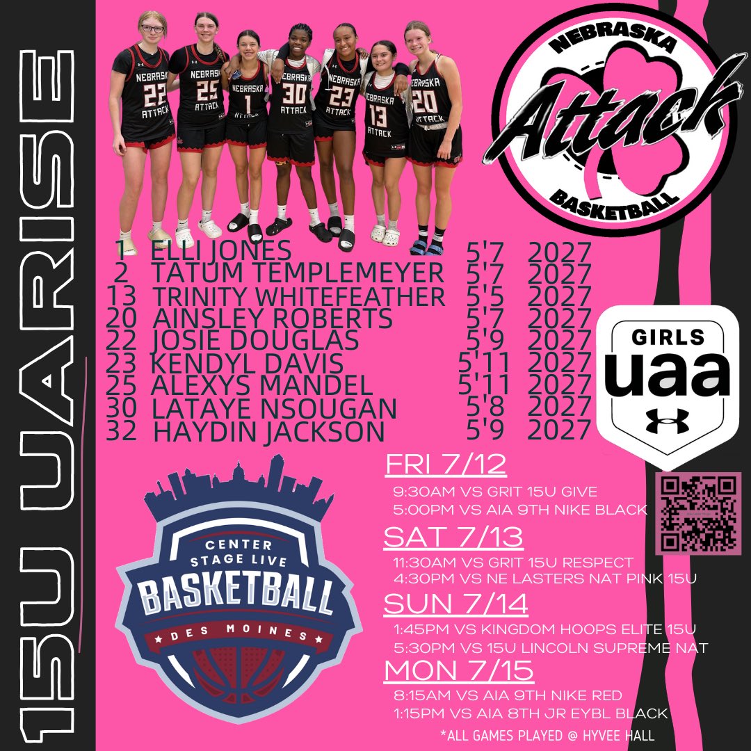 NEAttackRiseSel's tweet photo. Good luck to our 15 Rise and Select teams starting play tomorrow in Iowa at the Center Stage Live Tournament.

@NebraskaAttack 

#playhard #letitfly #attack https://t.co/wj4dPIIAUR
