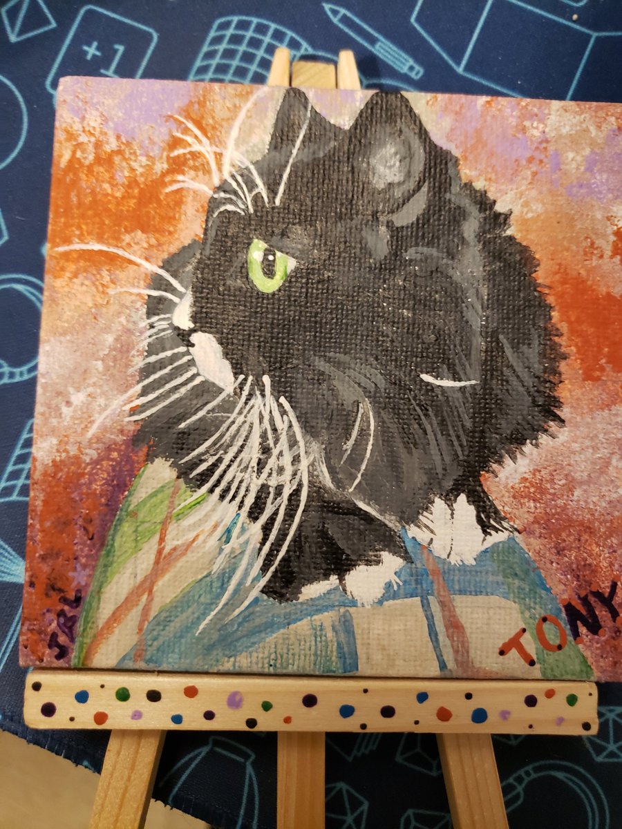 froastar's tweet photo. A friend painted this Tony for me 😭 his big ol' eyes! https://t.co/LXuLwKFojY
