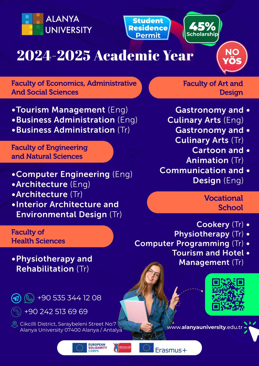 📌Hayalini kurduğunuz başarıya Alanya Üniversitesi ile adım atın! Alanında güçlü akademik kadromuz, öğrenci merkezli yaklaşımımız ve uluslararası perspektifimiz ile size en iyi eğitim deneyimini sunuyoruz. Detaylı bilgi almak için Whatsapp Hattımız: +90 536 776 47 26.