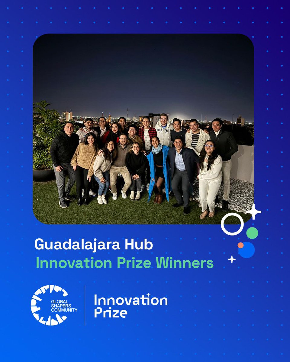 ShapersGDL's tweet photo. Exciting news! 🎉 We’re thrilled to share that our hub has been named one of the Global Shapers Innovation Prize winners! 🌍 https://t.co/Is7Krpk98l