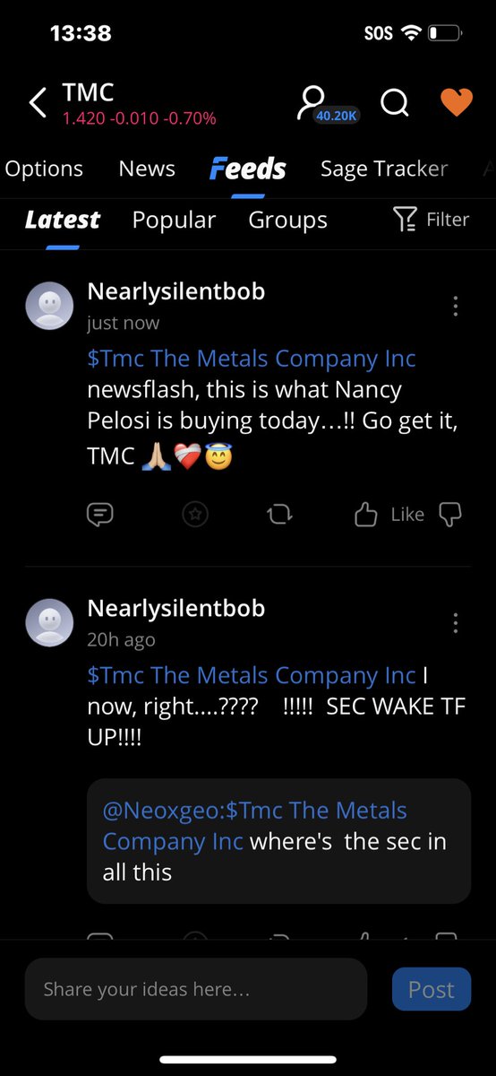 Nearlysilentbob's tweet photo. @ Elon Musk, hey Mars boy they're stealing your stock… Just kidding you're not buying this company are you?#TMC to the moon and back https://t.co/eVB08S9Wss