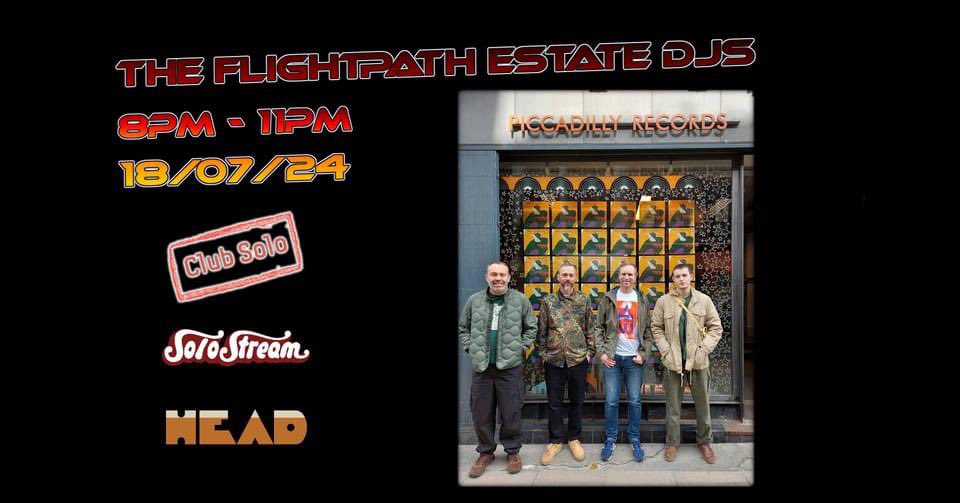 The Flightpath Northern three (Martin, <a href="/swissadam1/">swiss adam</a> and <a href="/dan_snape/">Dan snape</a> ) will be appearing courtesy of <a href="/ClubSoloUk/">Club Solo</a> at <a href="/HeadStretford/">HeadStretford</a> next Thursday doing some three track B2B2B for a few hours. Be lovely to see anyone in the area. And on mixcloud live if not…