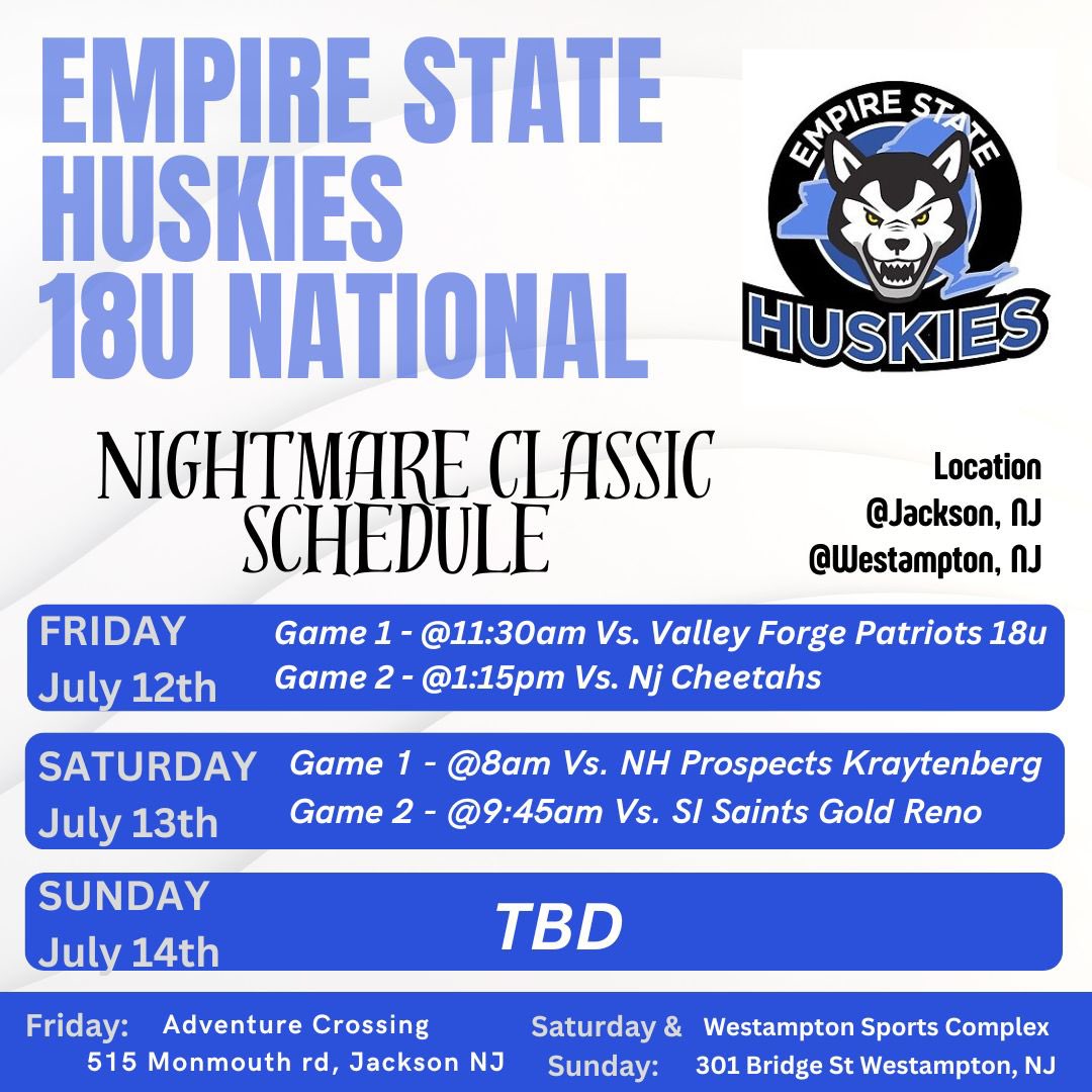 Headed back to NJ this weekend for the Nightmare Classic! 💪🏻<a href="/EStateHuskies/">Empire State Huskies</a> <a href="/shana_Ogara/">Shana O’Gara</a> <a href="/shu_softball/">Sacred Heart University Softball</a> <a href="/CoachPamLondon/">pam london</a> <a href="/CoachBetsySHUSB/">Betsy</a>